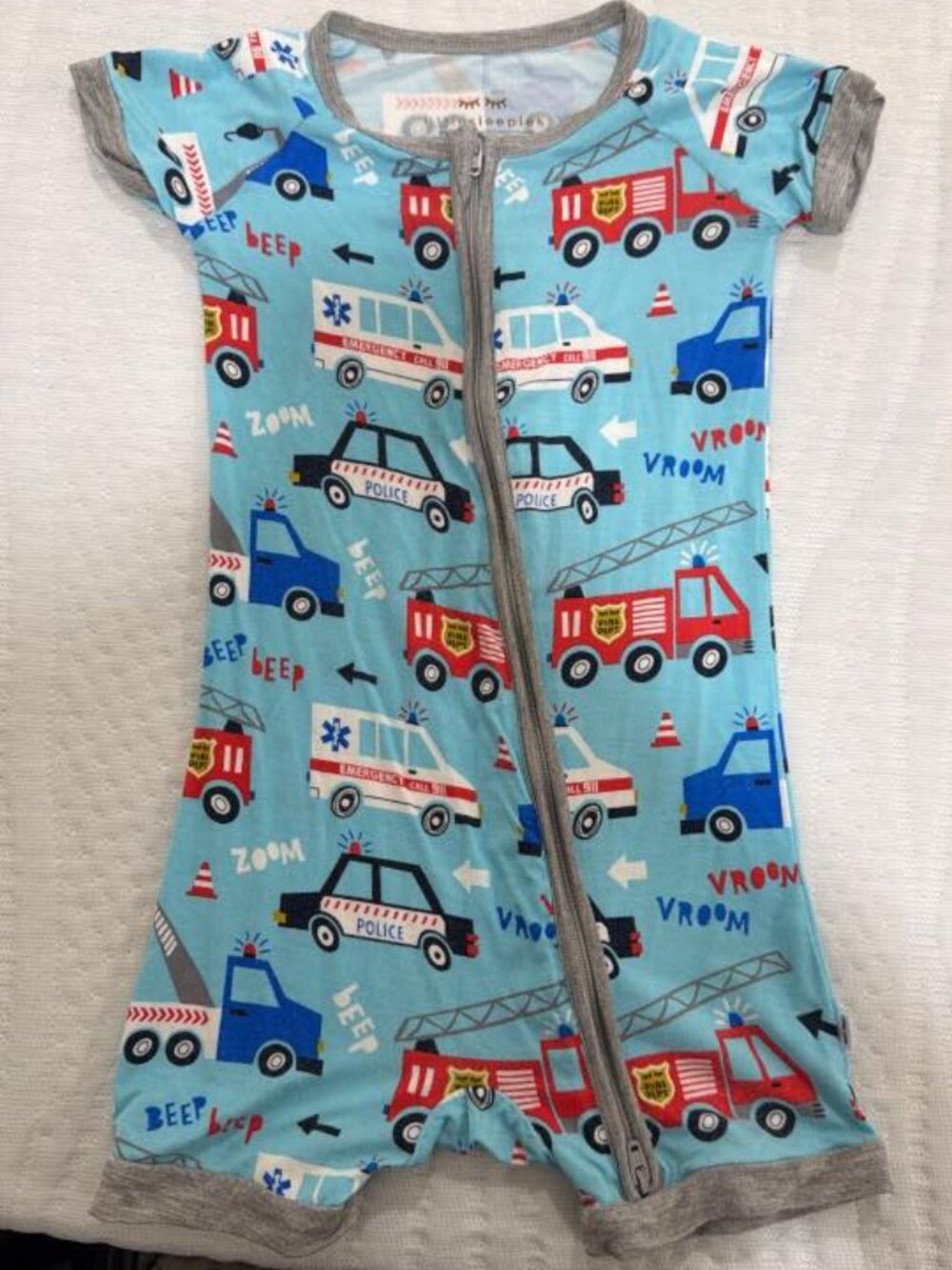 LIKE NEW Little Sleepies To The Rescue Shortie size 18-24 months